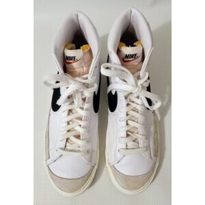 Nike Blazer Mid ’77 Vintage Unisex White Black Retro Lace Up High Tops SIZE 10